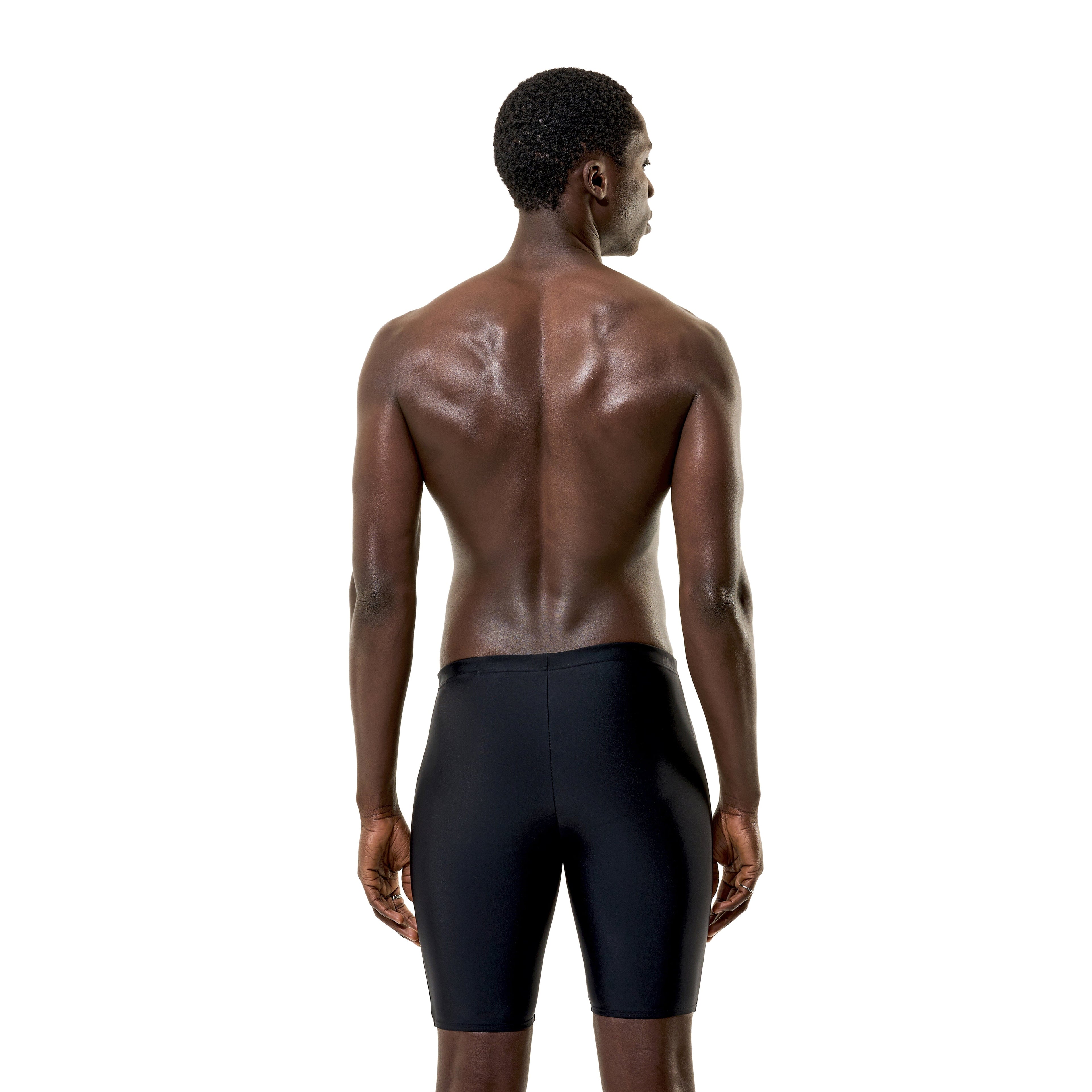 Speedo Boys Medley Logo Jammer - Black/Light Green-Training Jammers-Speedo-SwimPath