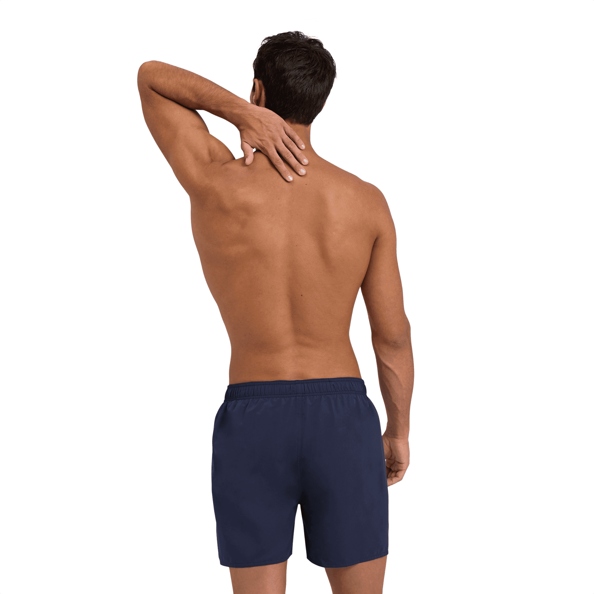 Arena Fundamentals Logo Mens Beach Shorts - Navy/Turquoise-Training Jammers-Arena-SwimPath