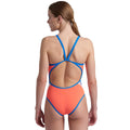 Arena Icons Solid Super Fly Back Ladies Swimsuit - Coral/Blue-Swimsuit-Arena-SwimPath