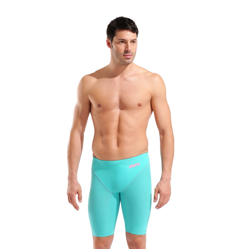 Arena Mens Powerskin Impulso Jade Aura Limited Edition Jammer - Water/Shocking Pink-Jammers-Arena-SwimPath