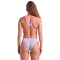 Arena ONE Big Logo One Piece Ladies Swimsuit - Sea Foam/Pink-Swimsuit-Arena-SwimPath