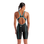 Arena Powerskin Carbon Glide Limited Edition Openback Kneesuit - Black/Biscay Bay-Kneeskin-Arena-SwimPath