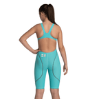 Arena Powerskin ST NEXT Junior Girls Open Back Kneeskin - Aquamarine-Kneeskin-Arena-SwimPath