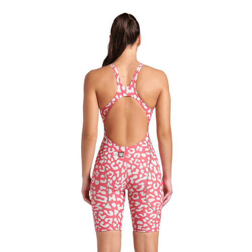 Arena Powerskin ST NEXT Womens Kneeskin Limited Edition - Leopard Geranium-Kneeskin-Arena-SwimPath