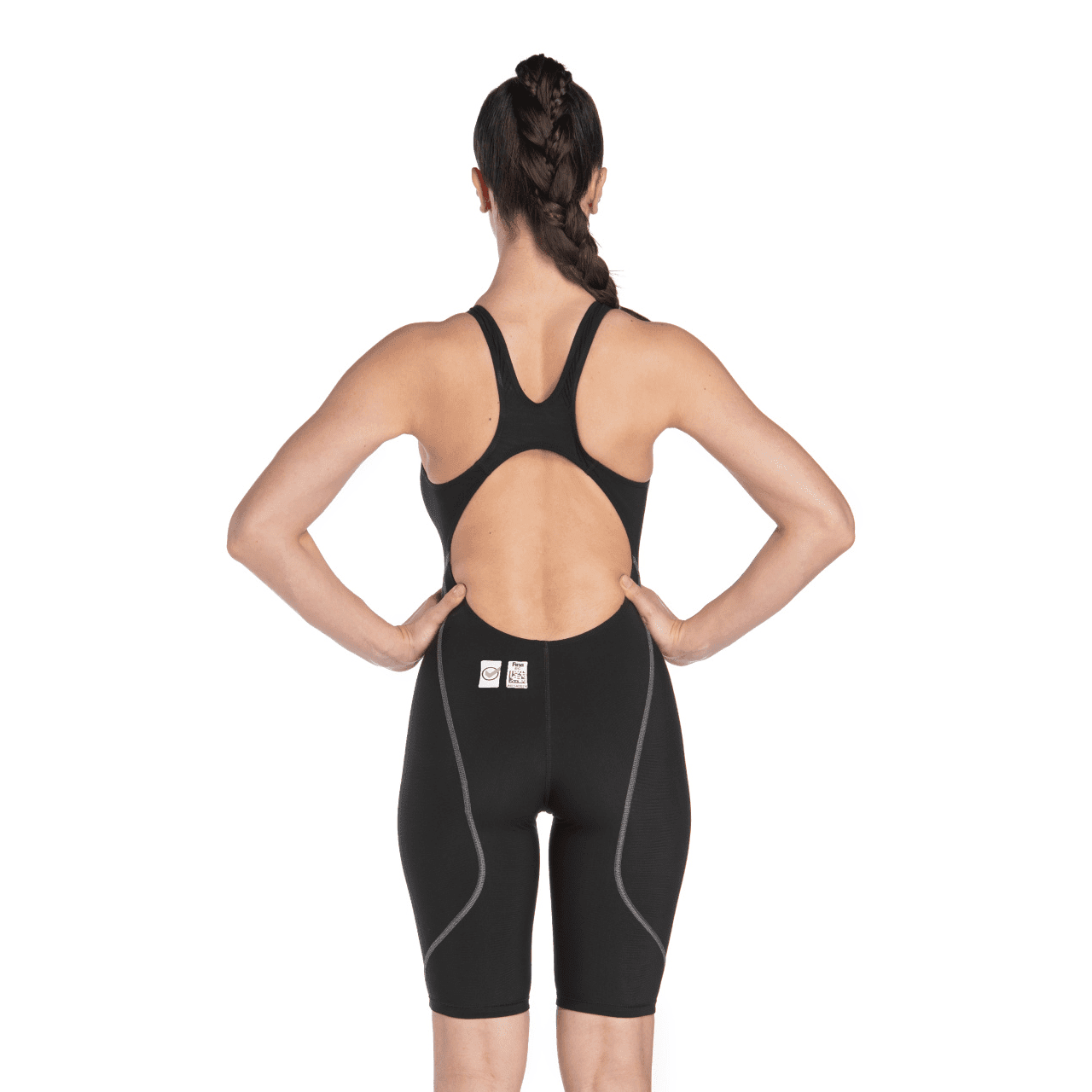 Arena Powerskin ST NEXT Womens Open Back Kneeskin - Black-Kneeskin-Arena-SwimPath