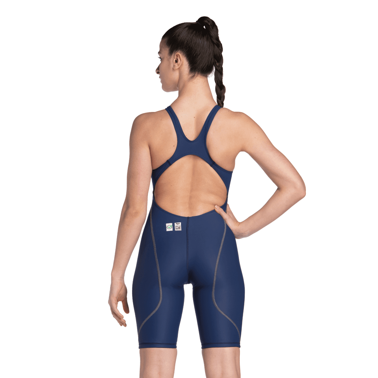 Arena Powerskin ST NEXT Womens Open Back Kneeskin - Navy-Kneeskin-Arena-SwimPath