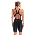 Arena Powerskin Veloce Open Back Women's Kneeskin - Black/Teal-Kneeskin-Arena-SwimPath