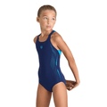 Arena Pro Graphic Girl's Swimsuit - Navy/Turquoise-Swimsuit-Arena-SwimPath