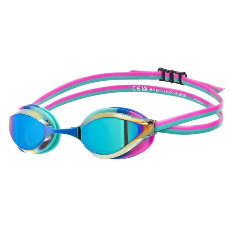 Arena Python Mirror Goggles - Turquoise/Water/Fuchsia-Goggles-Arena-SwimPath
