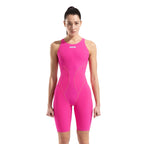 Arena Womens Powerskin Impulso Openback Jade Aura Limited Edition Kneesuit - Shocking Pink/Water-Kneeskin-Arena-SwimPath