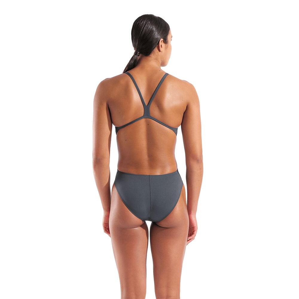 Arena Womens Team Swimsuit Challenge Solid - Asphalt/Bright Coral-Swimsuit-Arena-SwimPath