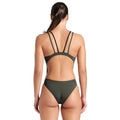Arena Women's Team Swimsuit Tech Back Multi - Asphalt/Bright Coral-Swimsuit-Arena-SwimPath