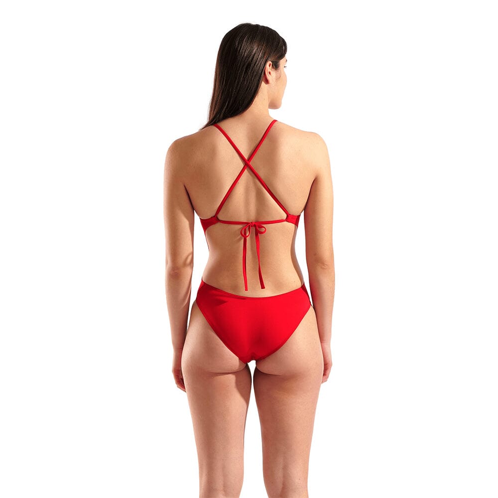 Arena Womens Tie Back Solid - Red-Swimsuit-Arena-SwimPath