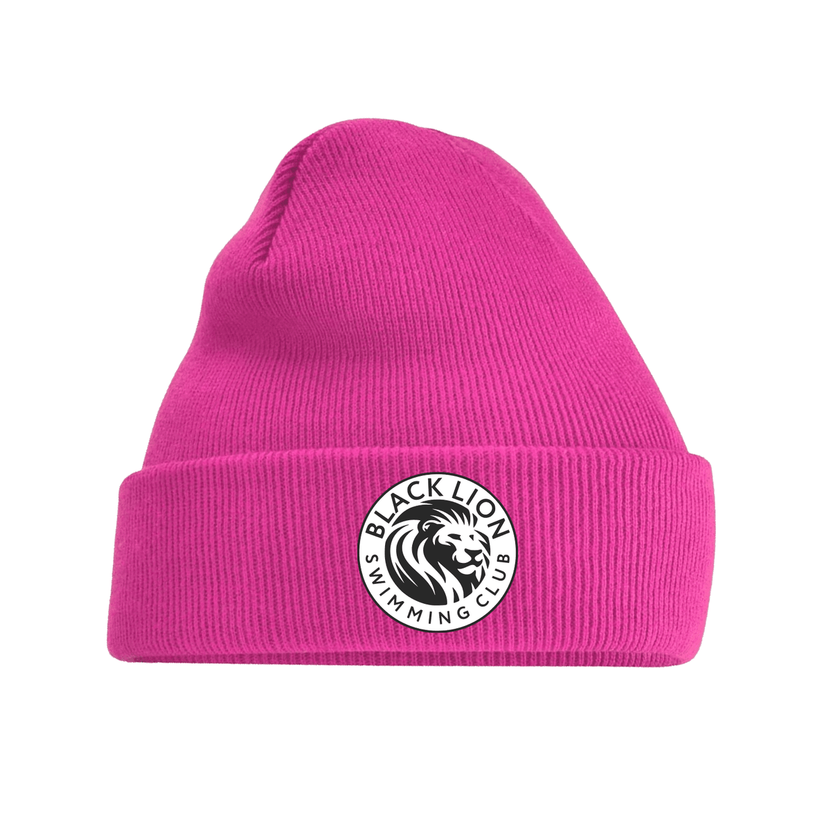 Black Lion Swimming Club Team Beanie Hat - Fuchsia-Team Kit-Black Lion-SwimPath