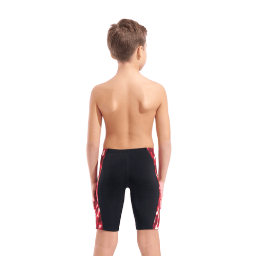 Arena Boys Wave Swim Jammer - Black/Red-Training Jammers-Arena-SwimPath