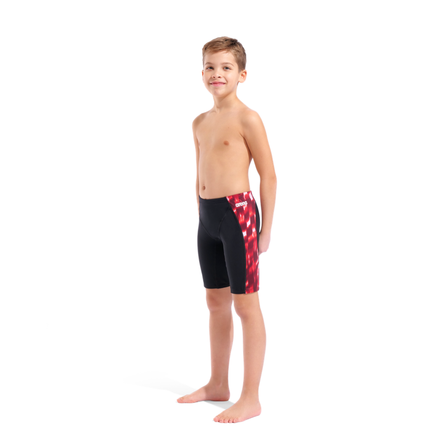 Arena Boys Wave Swim Jammer - Black/Red