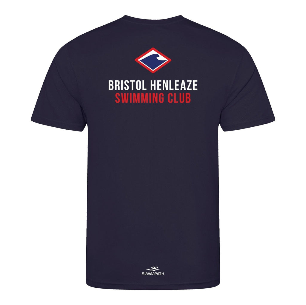 Bristol Henleaze Swimming Club Viking Bobcats Team T-Shirt - French Navy