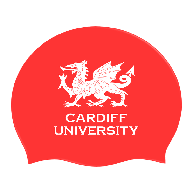 Cardiff University Silicone Suede Swimming Cap - Red-Team Kit-Cardiff University-SwimPath