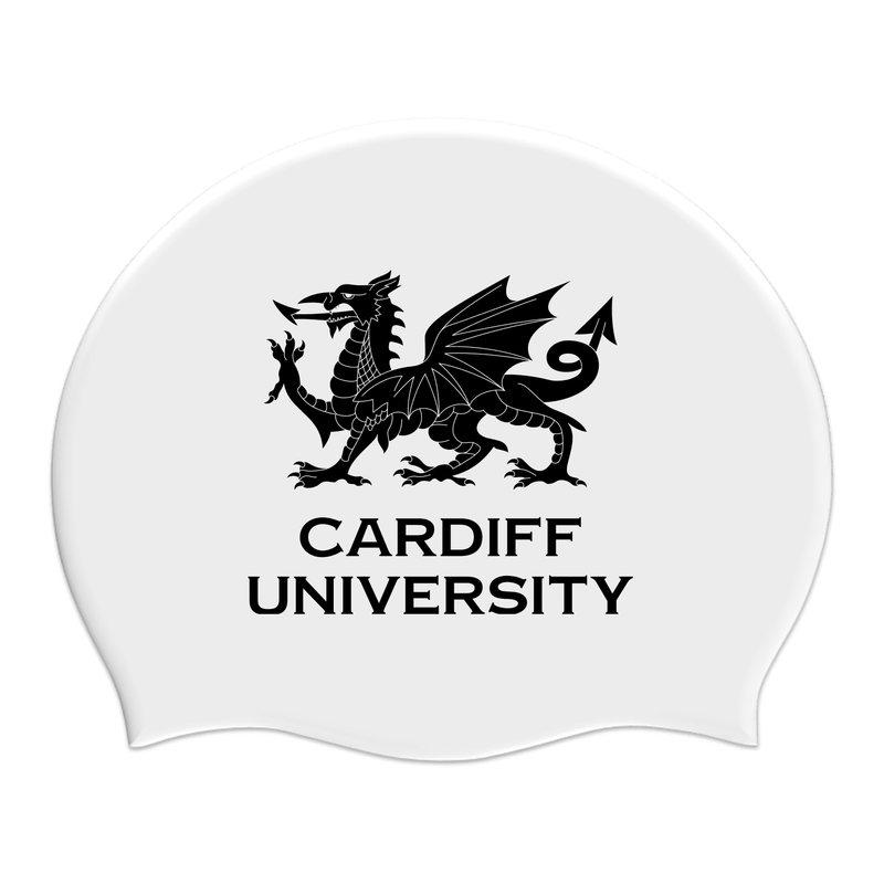 Cardiff University Silicone Suede Swimming Cap - White-Team Kit-Cardiff University-SwimPath