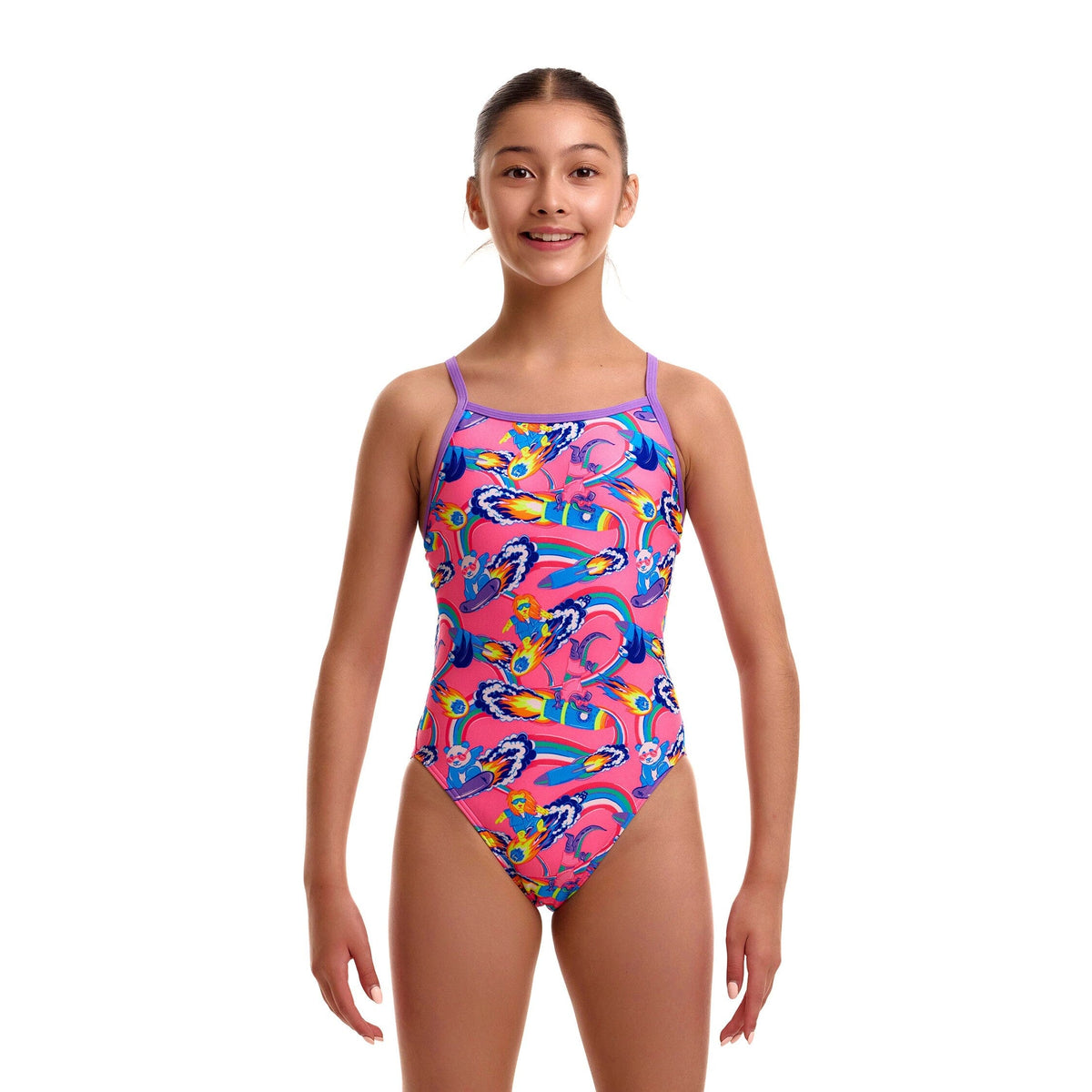 Funkita Sweet Surfers Single Strap Girls Swimsuit-Swimsuit-Funkita-SwimPath
