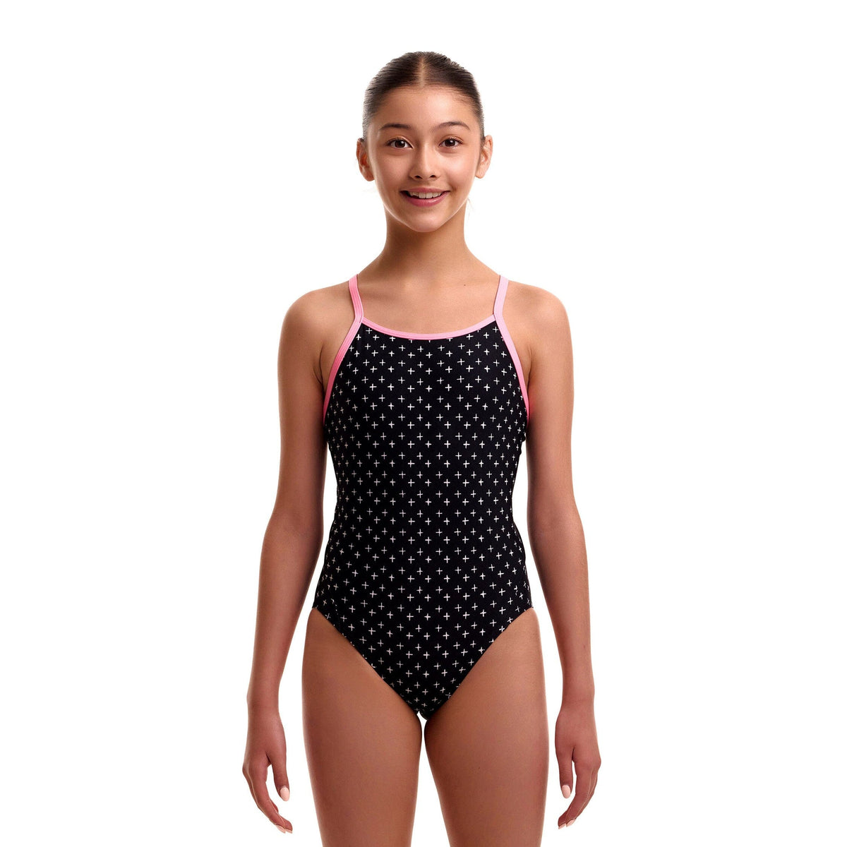 Funkita Be Positive Diamond Back Girl's Swimsuit-Swimsuit-Funkita-SwimPath