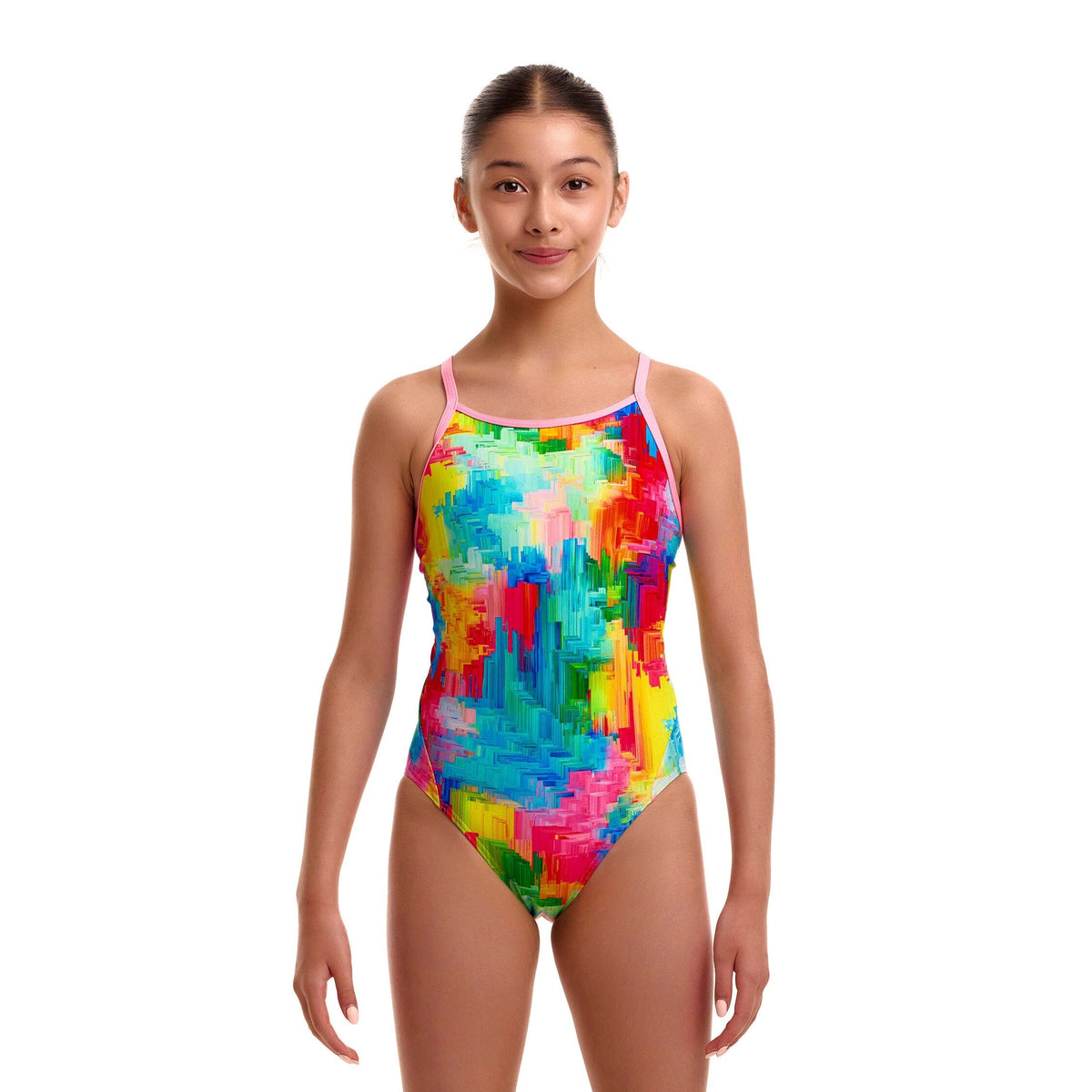 Funkita Falling Colours Diamond Back Girl's Swimsuit-Swimsuit-Funkita-SwimPath