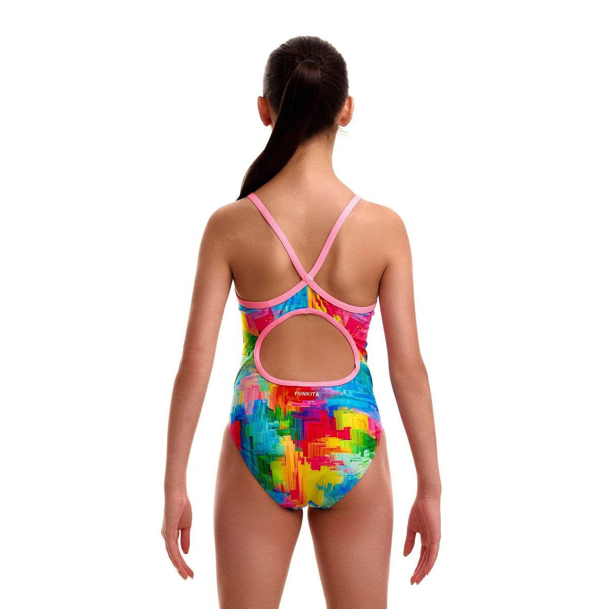 Funkita Falling Colours Diamond Back Girl's Swimsuit-Swimsuit-Funkita-SwimPath