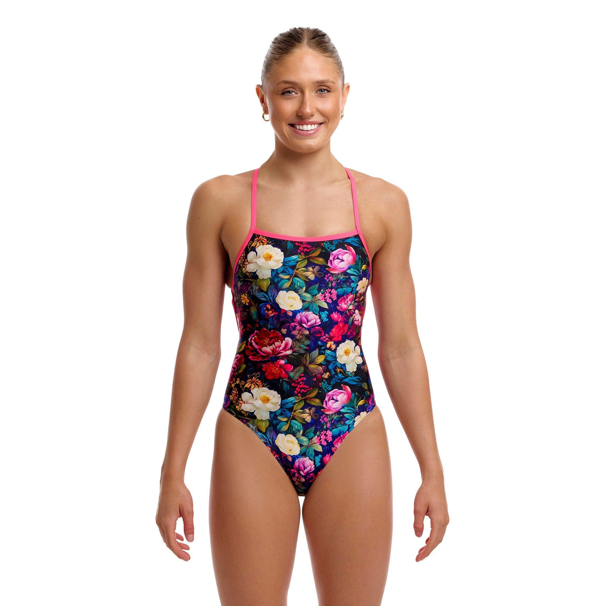 Funkita Bed Of Roses Strapped In Ladies Swimsuit-Swimsuit-Funkita-SwimPath