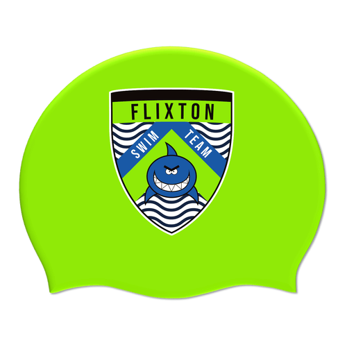 Flixton Swimming Club Team Silicone Suede Swimming Cap-Team Kit-Flixton-SwimPath