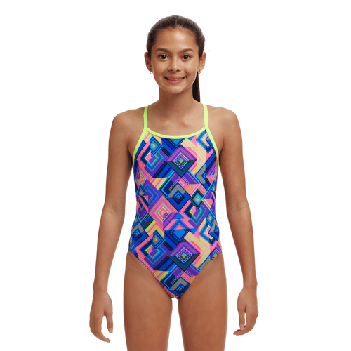 Funkita Be Square Diamond Back Girls Swimsuit-Swimsuit-Funkita-SwimPath