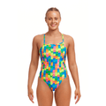 Funkita Blocked Dotty Tie Me Tight Ladies Swimsuit-Swimsuit-Funkita-SwimPath
