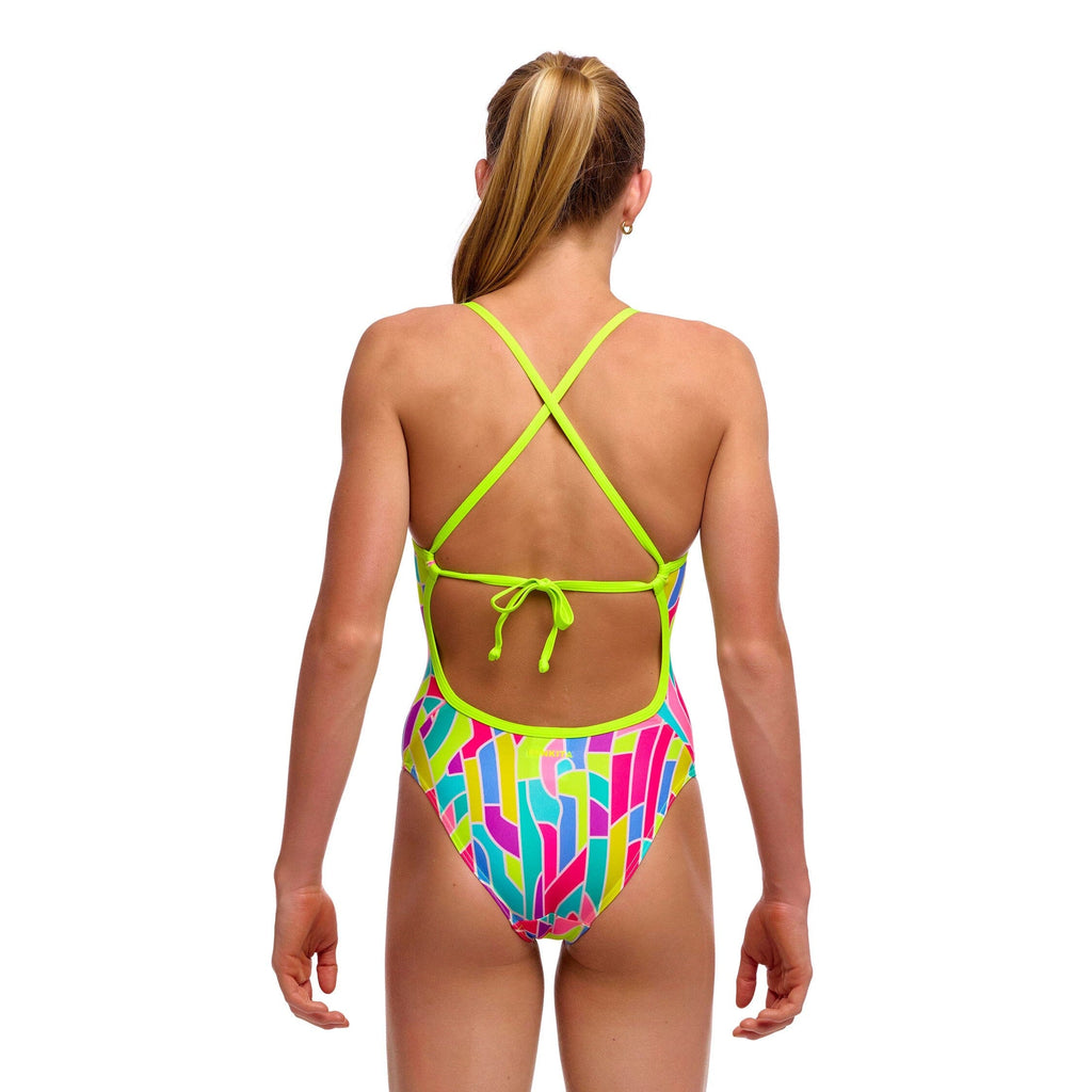 Funkita Candy Cracks Tie Me Tight Girl's Swimsuit-Swimsuit-Funkita-SwimPath