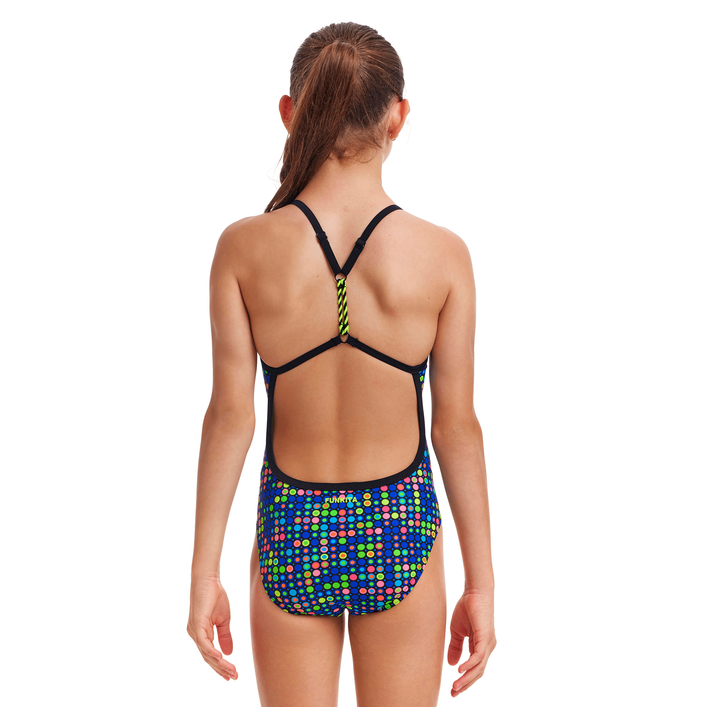 Funkita Dial A Dot Twisted Girls Swimsuit-Swimsuit-Funkita-SwimPath