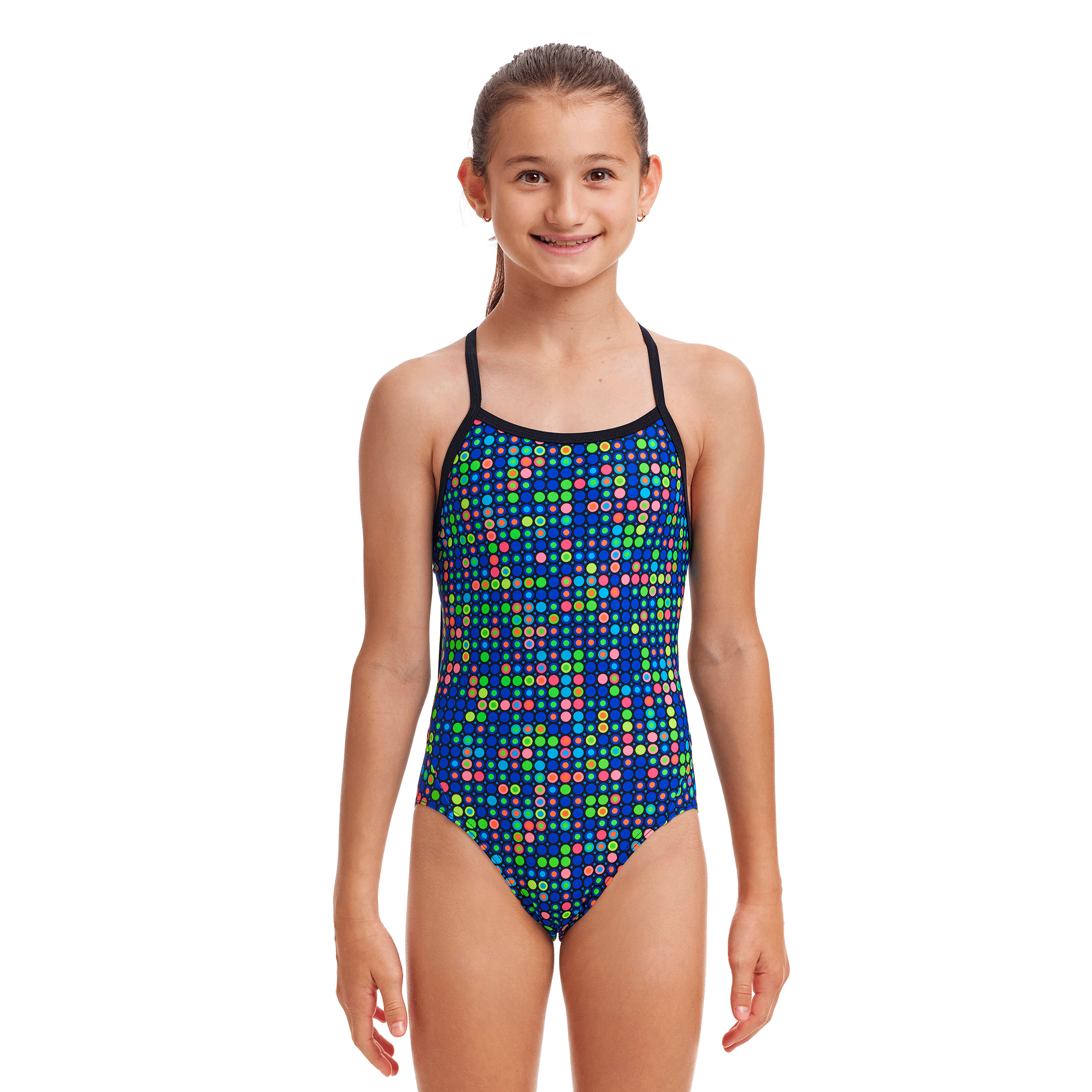 Funkita Dial A Dot Twisted Girls Swimsuit-Swimsuit-Funkita-SwimPath