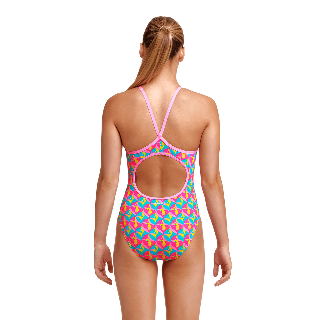 Funkita Foxy Friends Girl's Diamond Back One Piece Swimsuit-Swimsuit-Funkita-SwimPath