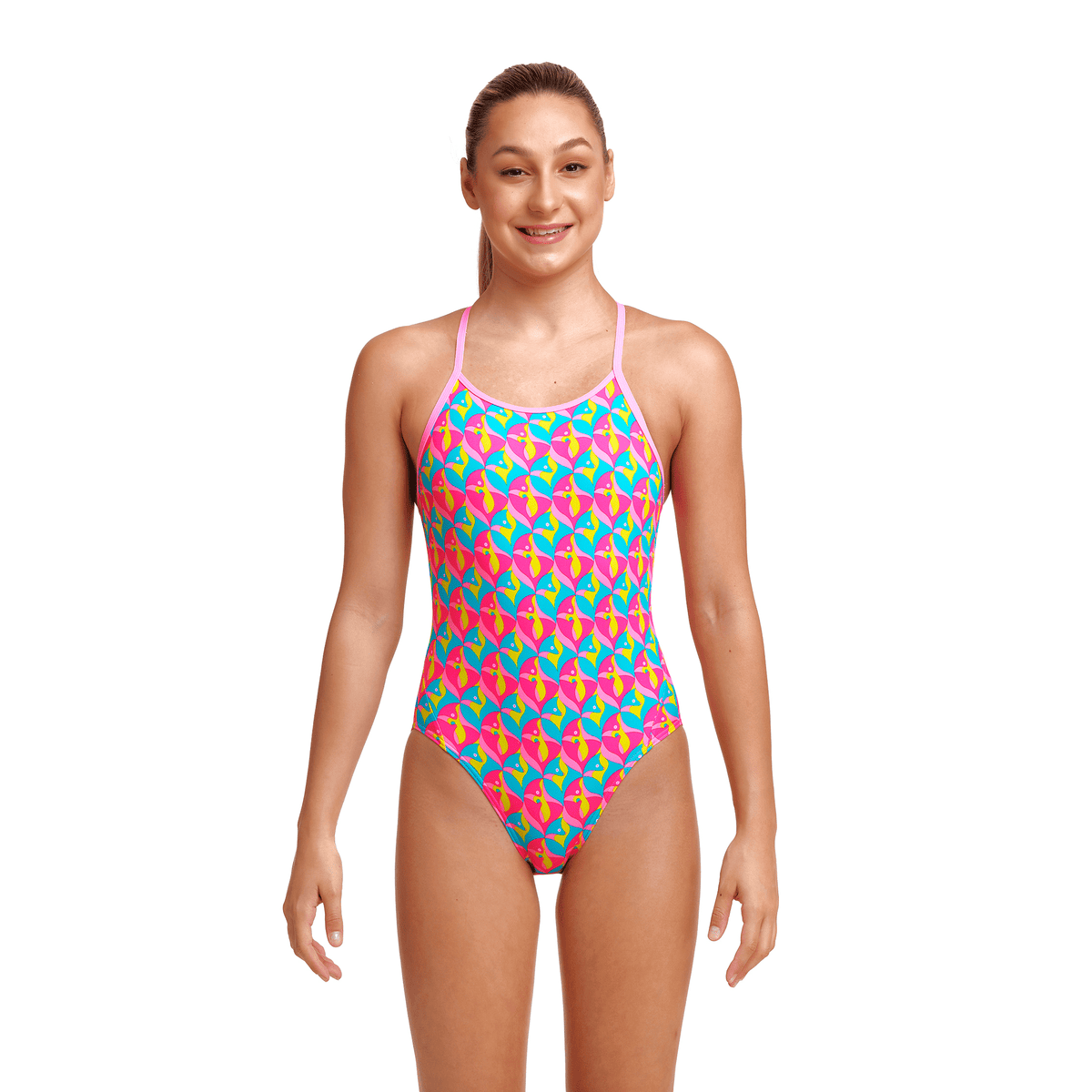 Funkita Foxy Friends Girl's Diamond Back One Piece Swimsuit-Swimsuit-Funkita-SwimPath