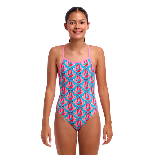 Funkita Hummy Bunny Single Strap Girls Swimsuit-Swimsuit-Funkita-SwimPath
