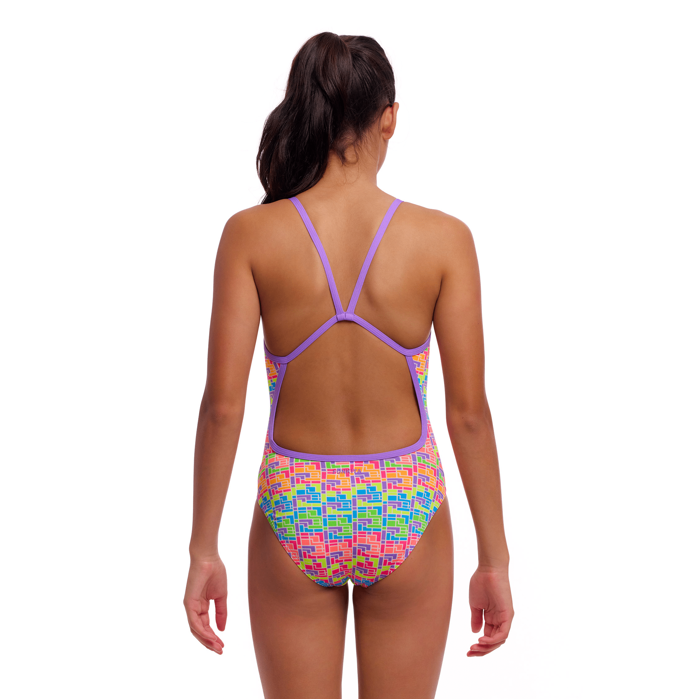 Funkita Jig Jag Single Strap Girls Swimsuit-Swimsuit-Funkita-SwimPath