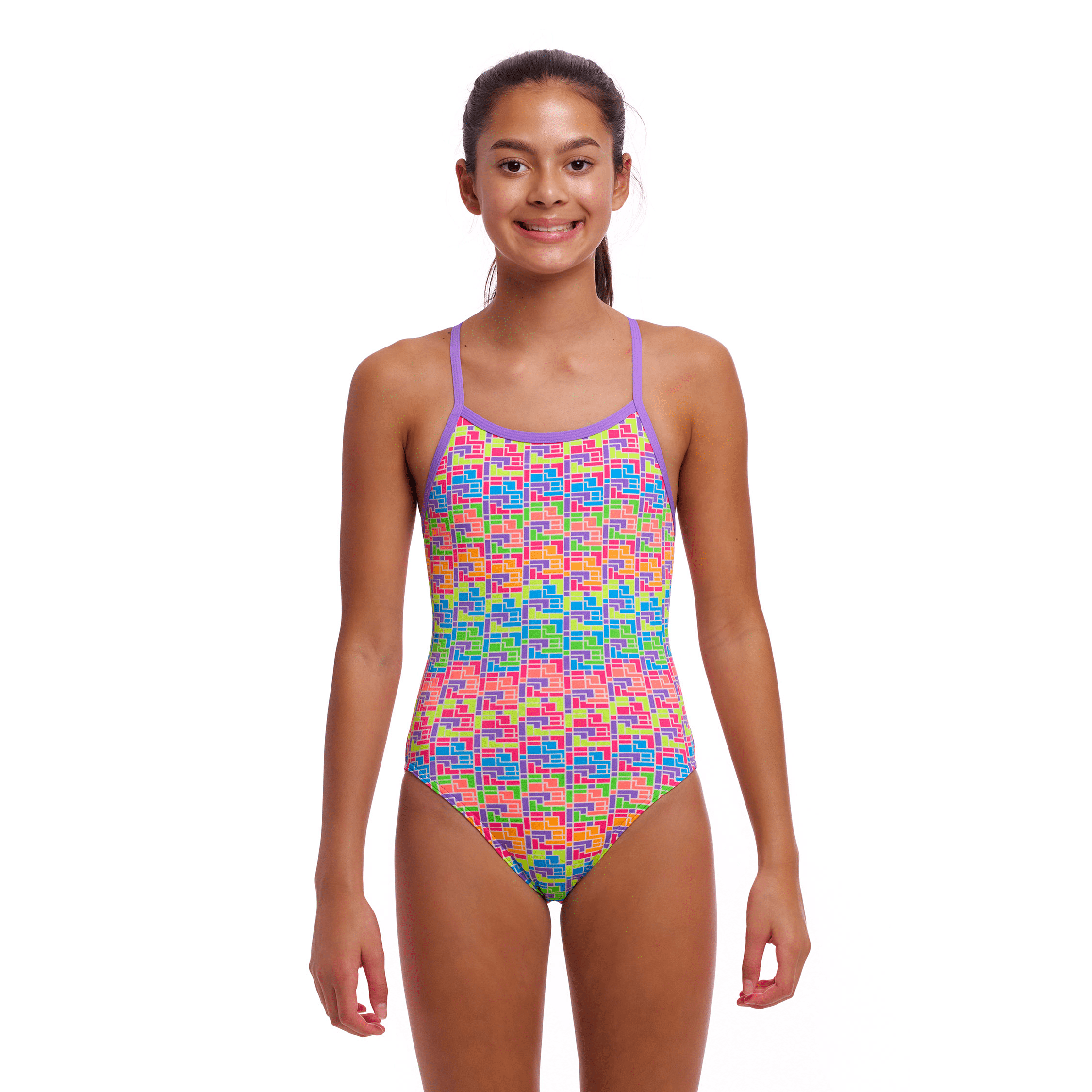 Funkita Jig Jag Single Strap Girls Swimsuit-Swimsuit-Funkita-SwimPath