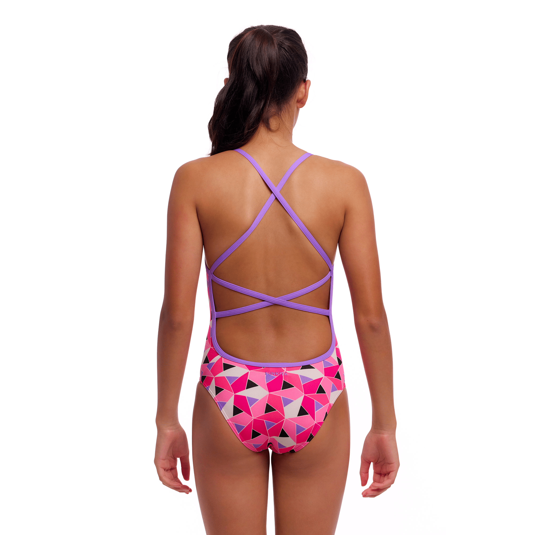 Funkita Ninja Star Strapped In Girls Swimsuit-Swimsuit-Funkita-SwimPath