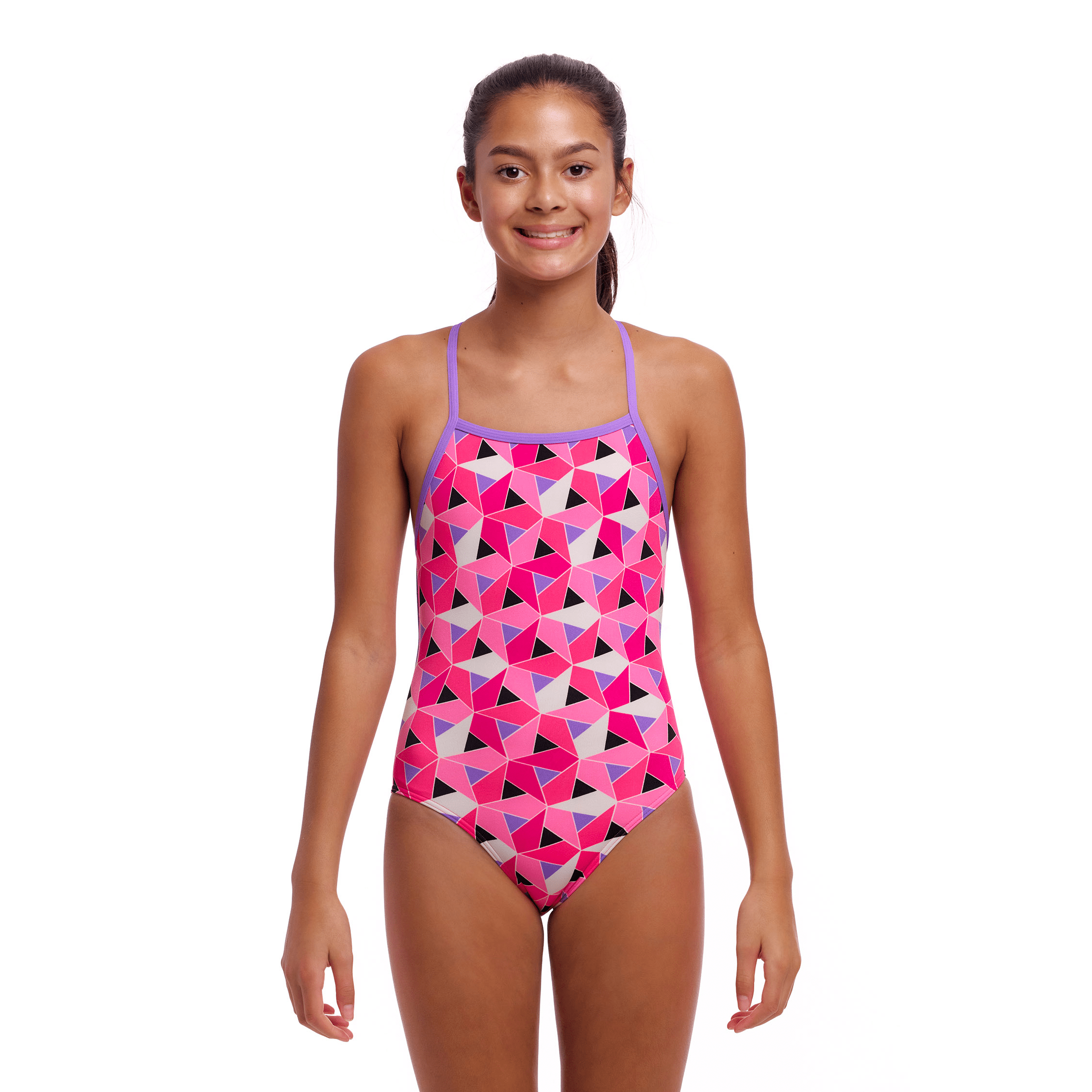 Funkita Ninja Star Strapped In Girls Swimsuit-Swimsuit-Funkita-SwimPath