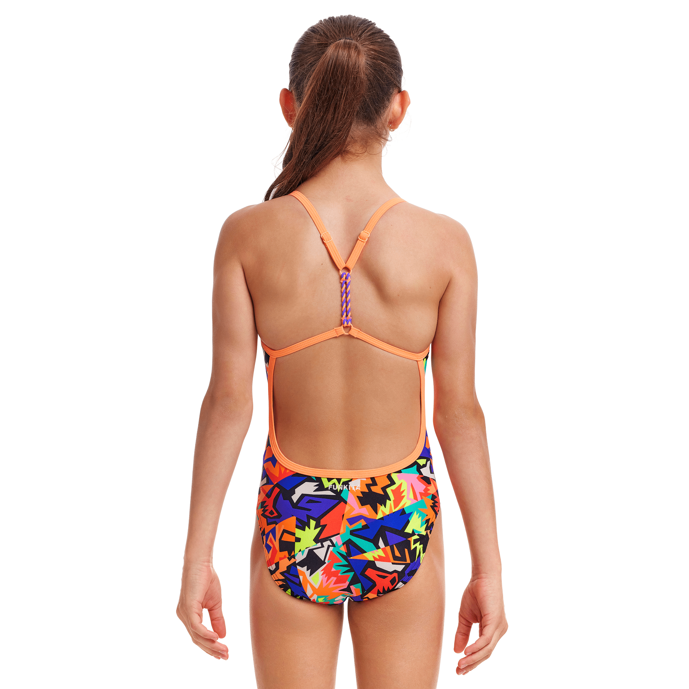 Funkita Saw Tooth Twisted Girls Swimsuit-Swimsuit-Funkita-SwimPath