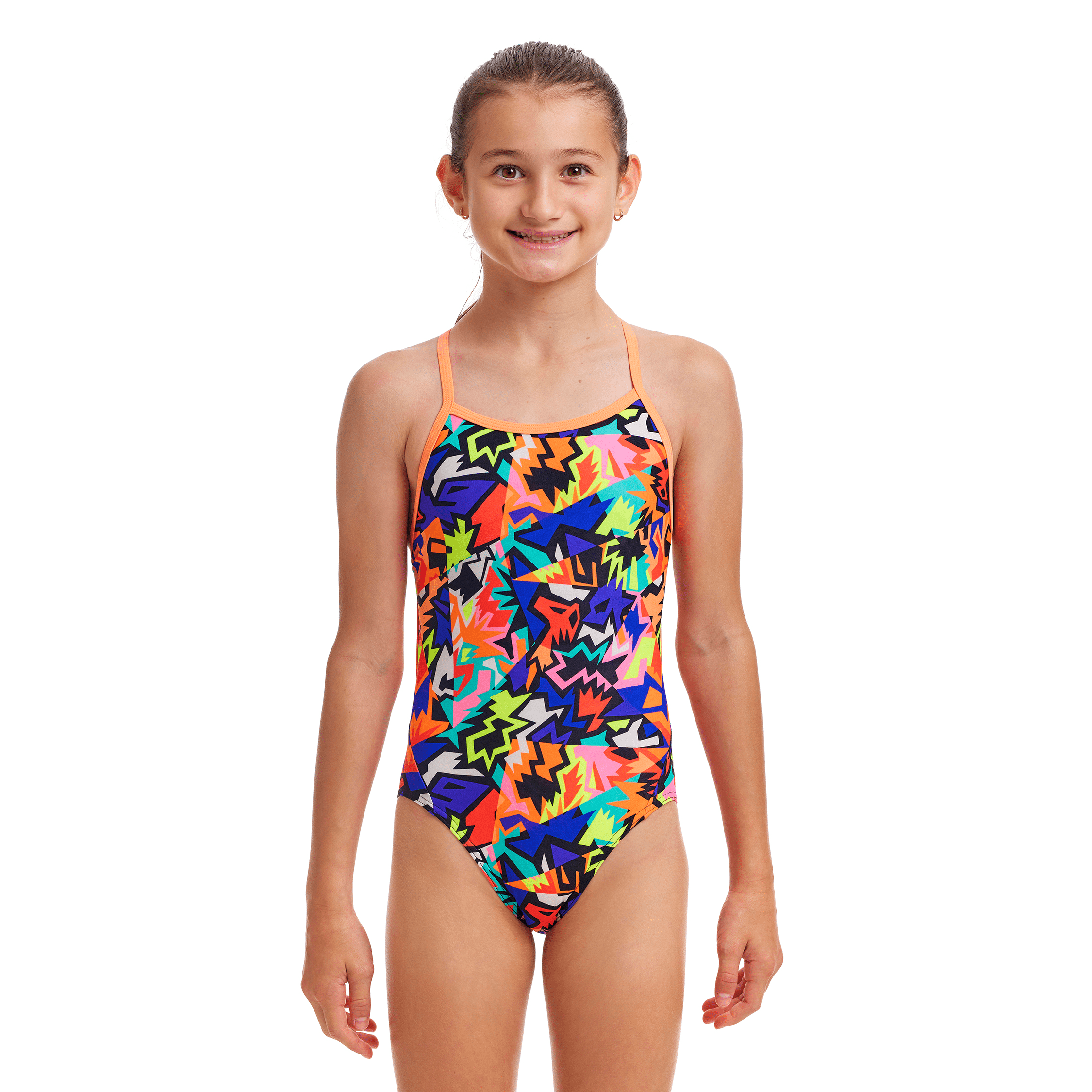 Funkita Saw Tooth Twisted Girls Swimsuit-Swimsuit-Funkita-SwimPath
