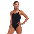 Funkita Still Black Swim Secure Diamond Back Girl's Swimsuit-Swimsuit-Funkita-SwimPath