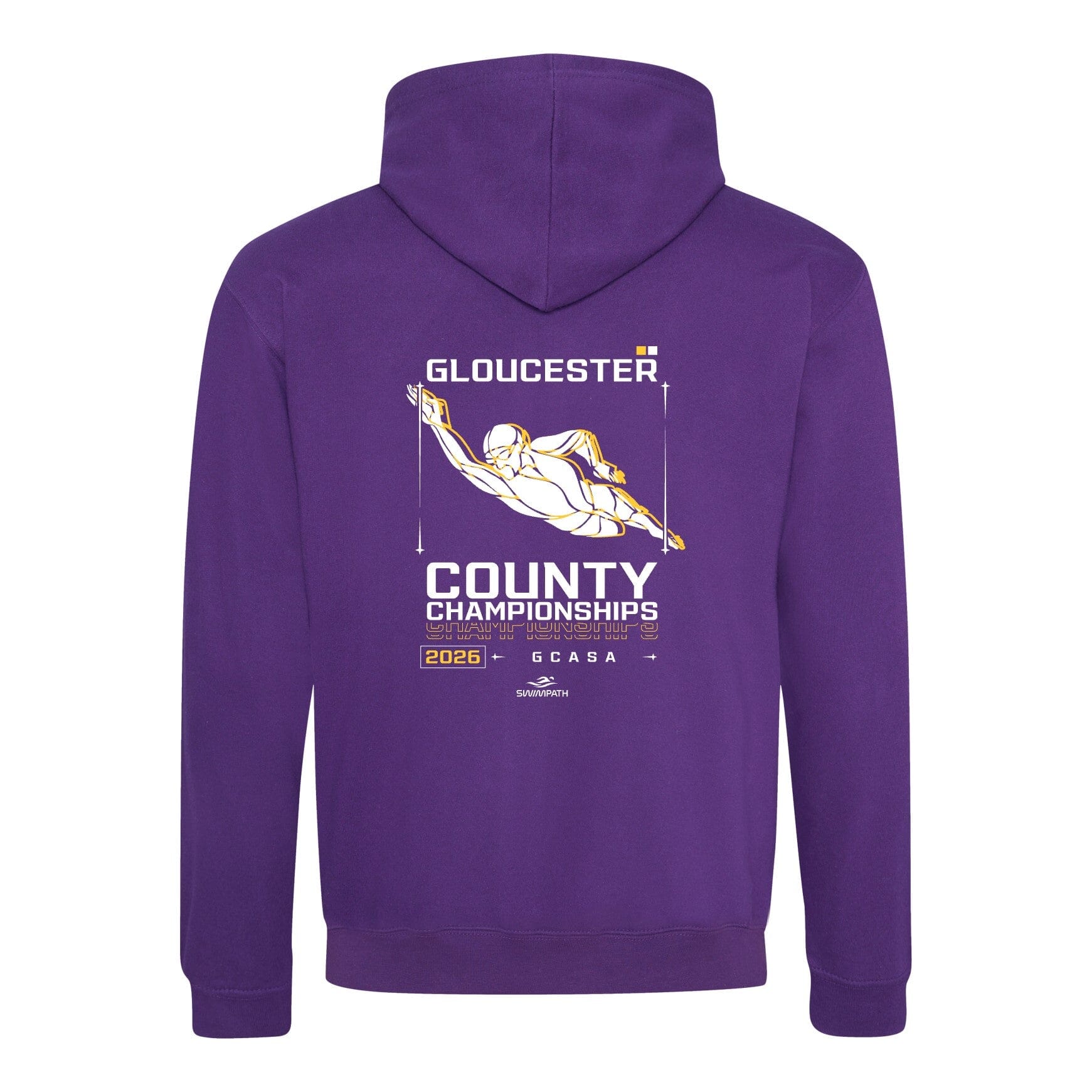Gloucester County ASA County Championships 2026 Hoodie - Purple / Sun Yellow-Event-Gloucester-SwimPath