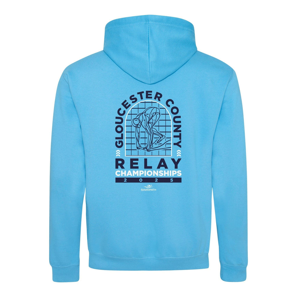 Gloucester County ASA Relay Championships 2025 Hoodie - Hawaiian Blue / Oxford Navy-Event-Gloucester-SwimPath