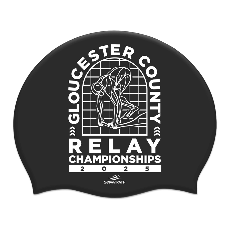 Gloucester County ASA Relay Championships 2025 Silicone Suede Swimming Cap - Jet Black-Event-Gloucester-SwimPath