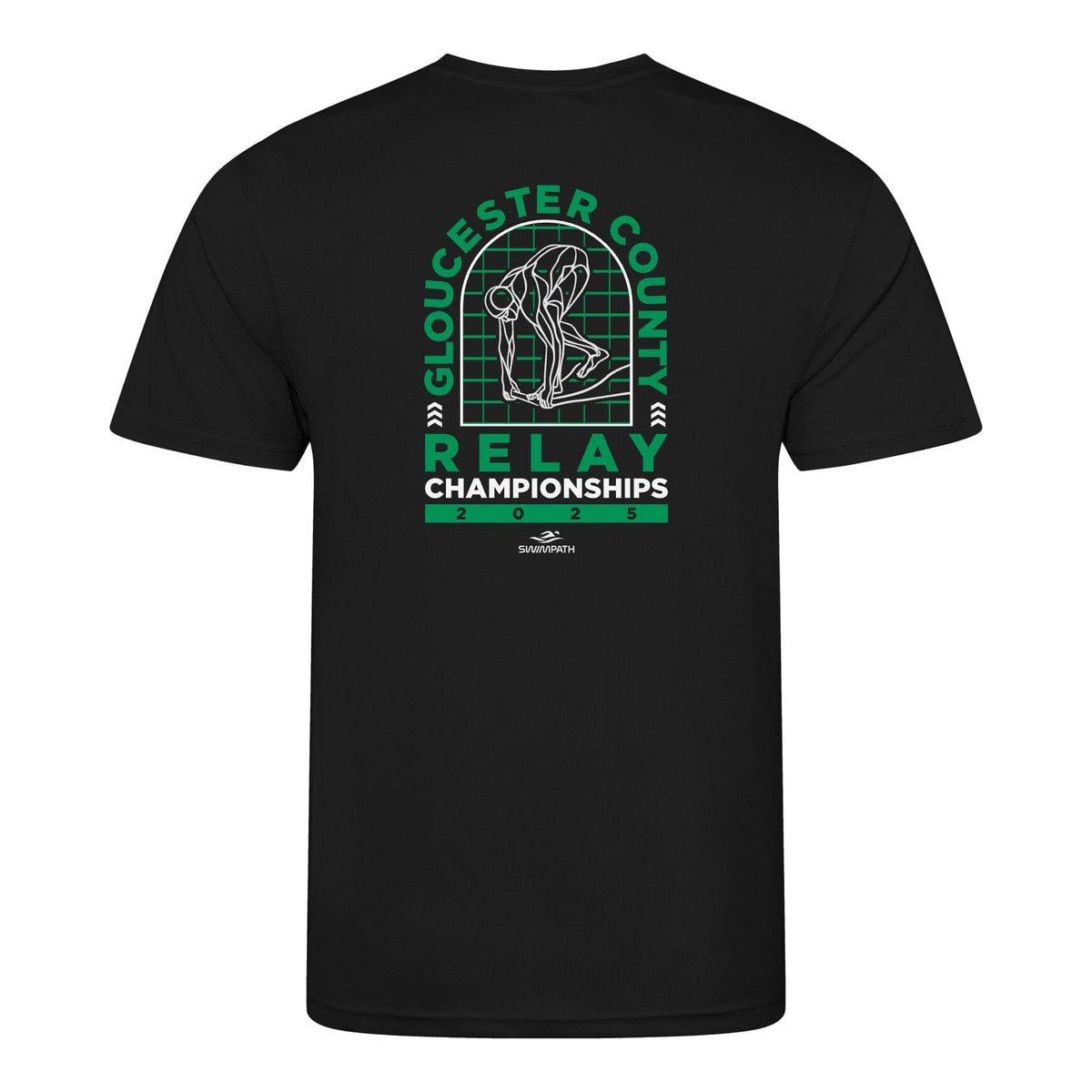 Gloucester County ASA Relay Championships 2025 T-Shirt - Jet Black-Event-Gloucester-SwimPath
