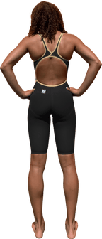Jowe Womens Kneeskin - Black/Gold-Kneeskin-Jowe-SwimPath