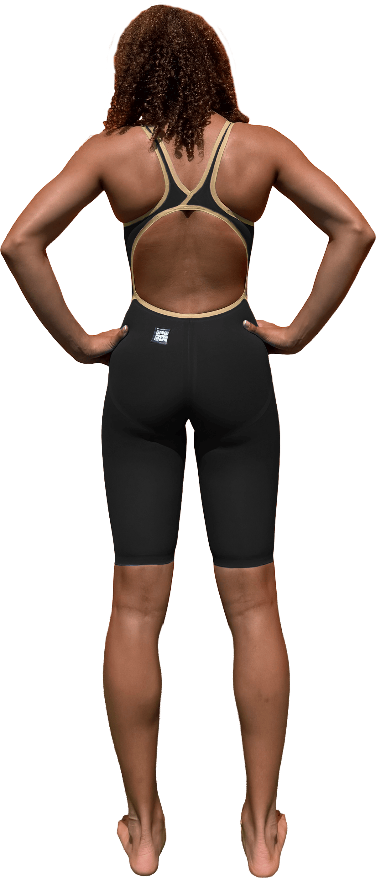 Jowe Womens Kneeskin - Black/Gold-Kneeskin-Jowe-SwimPath